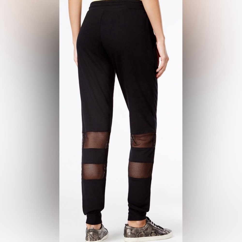 Material Girl Black Drawstring Waistband Color Block Pants Size Medium N…